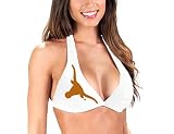 NCAA Texas Longhorns Unnecessary Roughness Halter Bikini Top (Team, Medium)