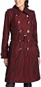 London Fog Women's London Fog Irridescent Double Breasted Beltedtrench Coat