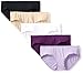 Fruit of the Loom Women's 5 Pack Microfiber Low Rise Hipster Panties