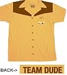 Big Lebowski Art Bowling Team Dude T-Shirt Gold
