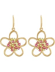 Jewelplus Floral Design Earrings Sterling Silver Completely Set Pair