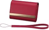 Sony LCS-THP/R Soft Leather Carrying Case for Sony DSC-T Series Digital Cameras (Red)