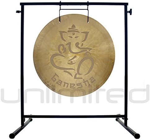 23" Ganesha Wind Gong on the Fruity Buddha Gong Stand