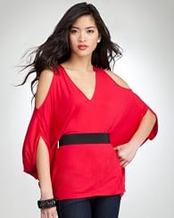 Drape Sleeve Belted Tunic Top