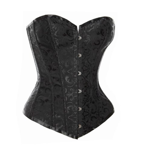 BSLINGERIE® Womens Waist Cincher Boned Corset With Brocade
