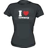 I heart (LOVE) Cowboys Women's tee Shirt in 6 Colors Small thru XL at 99 VOLTS