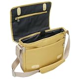 Padded FLIGHT Laptop Compartment Messenger Bag (Mustard) for the MSI VR220-033US 12.1-Inch Laptop