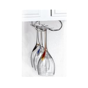 Spectrum 48970-2PK Under Cabinet Wire Stemware Holder, 2-Pack, Chrome by Spectrum