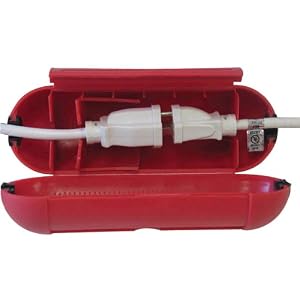 Stanley 39387 EZ Protect Outdoor Power Cord Protection Connector Box, Red by 