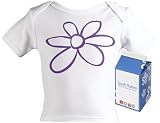 Spoilt Rotten - Flower Cool Baby T-Shirt 100% Organic Sizes 18-24 months + in funky Milk Carton WHITE