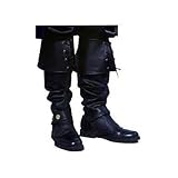 Deluxe Black Vinyl Boot Tops Costume Accessory