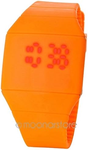 Sportsy Ultra-Thin Unisex Boy Girl Touch Screen Led Digital Silicone Sport Wrist Watch Light Blue
