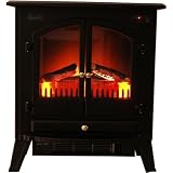 Newair AH-520E Electric Fireplace Heater- Adjustable Flame and Dial Thermostat Allow for Complete Control