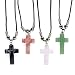 Semi-Precious Stone Cross Necklaces (1 dz)