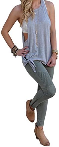 Bolayu Women Sexy Irregular Loose Sleeveless Vest Blouse Tank Tops Shirt (M)