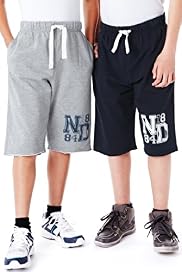 2 Pack Cotton Rich Contrast Drawstring Shorts