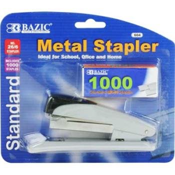 BAZIC Standard (26 6) Stapler - 500 Count Staples