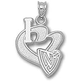 New Jersey Nets NBA I Heart Logo 3/4 Pendant (Silver)