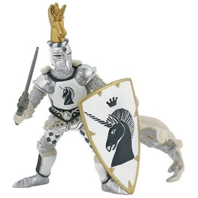 Childrens Toyshop  Toys : Knight Unicorn Silver