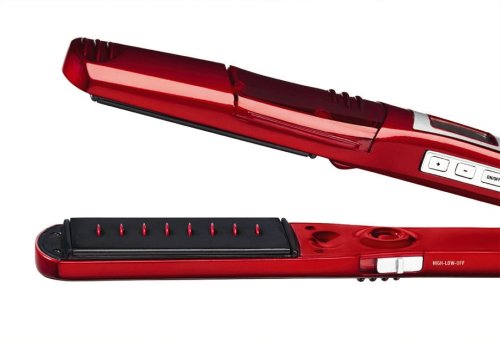 Infiniti by Conair SS9 1 1/2 Nano Silver Steam Straightner, Red