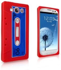 HJX Red Soft Silicone Cassette Tape Case Skin Cover for Samsung i9300 Galaxy III S3