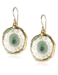 Devon Leigh Free Form Stalactite in 24K Gold Foil Earrings