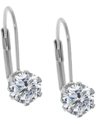 2.00 Ct Round H/I Diamond 14K White Gold Earrings