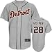 Detroit Tigers Prince Fielder Gray Road Replica Majestic Jersey