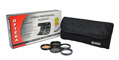 Opteka 30.5mm High Definition² Professional 5 Piece Filter Kit includes UV, CPL, FL, ND4 and 10x Macro Lens