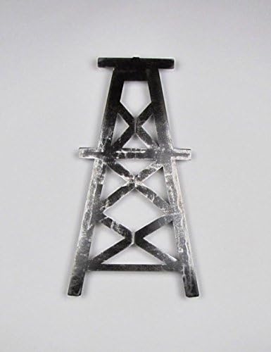 Metrotex Designs 26651 Lazer Cut Steel Medium Oil Derrick Wall Art-Natural Steel And Lacquered