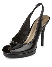 Limited Collection Peep Toe Stiletto Heel Slingback Shoes