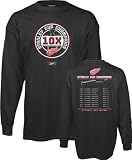 Detroit Red Wings -Black- 10-Time Stanley Cup Champions Long Sleeve T-Shirt