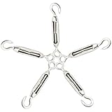 BQLZR M4 Stainless Steel 304 Hook & Eye Turnbuckle Wire Rope Tension Pack Of 5