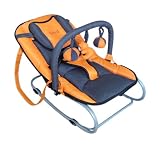 Babywippe Babyschaukel Wippe orange-grau mit Spielb�gel und Kopfpolster Preisvergleich