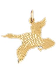 Dazzlers Solid 14k Gold Ocean Bird Charm Pendant Available in three colors from jewelsberry (weights: 0.8 grams only)