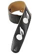 Levy's Leathers 3 1/2" Leather Strap with Notes,Black
