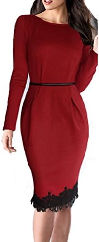 Miss Hollywood Red Long Sleeve Cocktail Party Dress