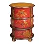 Red Round Accent Table