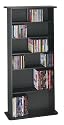 Atlantic Drawbridge DRA280MM03 280 CD/112 DVD/BluRay/Games Wood Cabinet (Black)