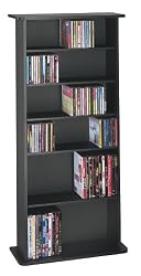 Atlantic Drawbridge DRA280MM03 280 CD/112 DVD/BluRay/Games Wood Cabinet (Black)