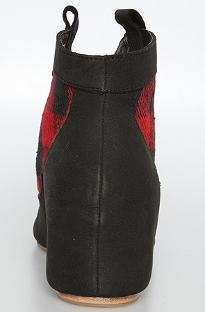 80%20 The Melody Ankle Hidden Wedge Bootie in Black & Red Buffalo,Shoes for Women from 80%20