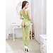 Chinatera Sexy Women Fluorescent Hollowed Fishnet Open Crotch Crotchless Bodystocking Pantyhose Stockings Lingerie Nightwear Nightclub Jumpsuit Outfit Set (Fluorescent green)