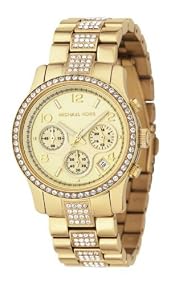 Michael Kors #MK5109 Women's Gold Tone Crystal Accented Chronograph Watch