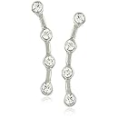 Sam Edelman Rhodium Stone Ear Crawler Earrings