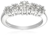9ct White Gold AMR304371 Ladies 0.50ct Diamond 5 Stone Look Ring Size J