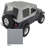 IMAGE OF Rugged Ridge 13721.09 Charcoal Soft Top with Door Skin for Jeep Wrangler YJ 1988-1995