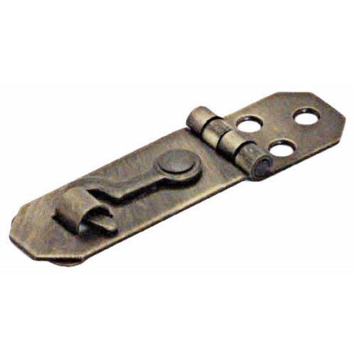 National Mfg. N211920 Antique Brass Hasp With Hook Padlocks & Hasps