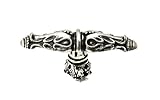 Carpe Diem Hardware 1047-9 Acanthus Leaves Large Knob, Romanesque Style with Column Base Rosette Sty