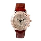 Krug Baumen Ladies Principle Diamond Rosegold Dial Dark Brown Watch 150575DL