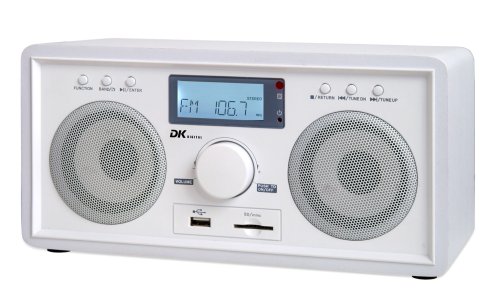 DK Digital RSU-150 Uhrenradio mit MP3, USB 1.1 und Kartenleser weiss (inkl. 25,- EUR Fluggutschein)
